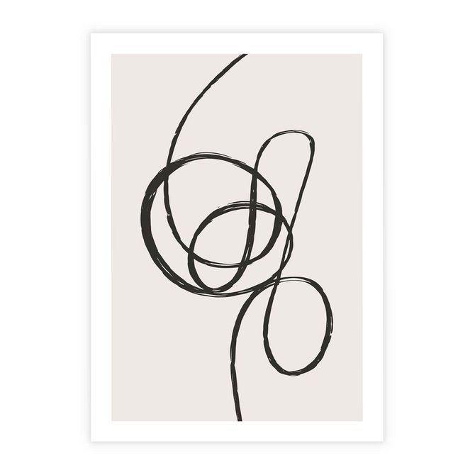 Plakat bez ramy 21x30 - Migotliwa Kreatywność - abstrakcyjne szkicowane linie, minimalizm