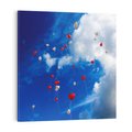 Obraz na płótnie 30x30 - Balony - Serca na niebie - balony, serca