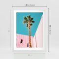 Plakat w ramie 40x50 - Palma w Miami - palma, miami - rama biała