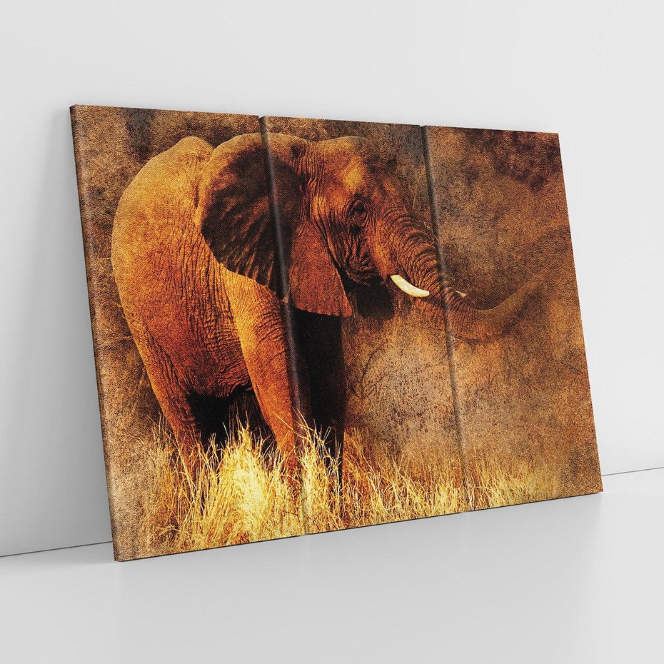 Obraz na płótnie 120x80 - Sztuka abstrakcyjna: Słoń - słoń, sztuka