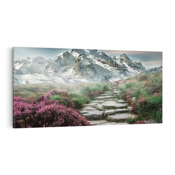 Obraz na płótnie 120x60 - Góry, Ścieżka, Kwiaty - Spacer wśród Przyrody - góry, ścieżka
