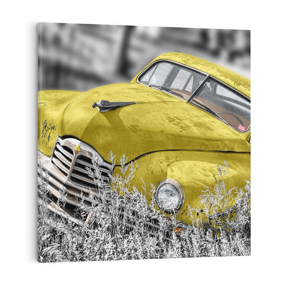 Obraz na płótnie 30x30 - Retro Auto: Wspomnienie Minionych Czasów - samochód, auto