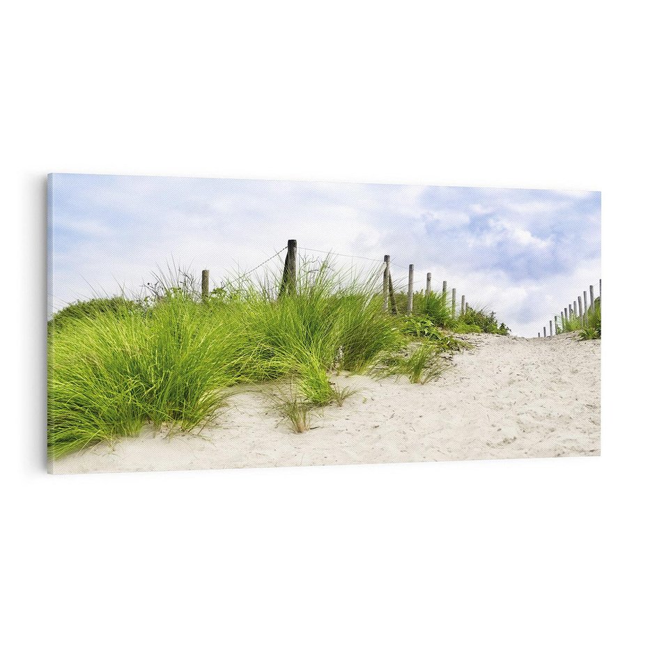 Obraz na płótnie 140x70 - Rajskie wydmy nad plażą - plaża, wydmy