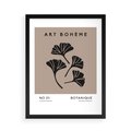 Plakat w ramie 50x70 - Botaniczne wymysły - sztuka boho, plakat - rama czarna