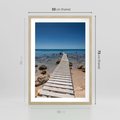 Plakat w ramie 50x70 - Oaza spokoju - plaża, morze - rama drewno