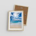 Plakat w ramie 30x40 - Wakacyjna plaża - plaża, wakacje - rama drewno