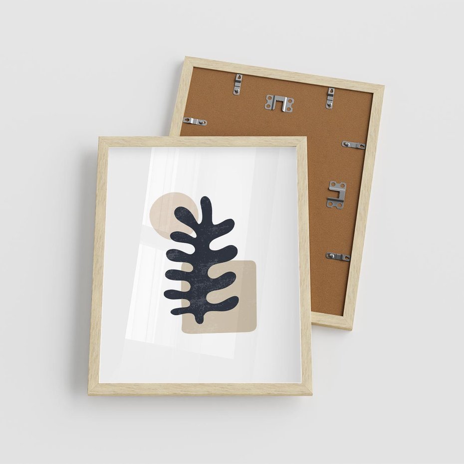 Plakat w ramie 40x50 - Opowieść Przenikających Energii - inspiracja mattise, abstrakcja - rama drewno