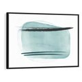 Obraz w ramie 70x50 - Turkusowy Świat - minimlizm, abstrakcja - rama czarna
