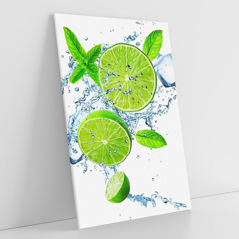 Obraz na płótnie 70x100 - Świeżość i Witalność - limonka, owoce