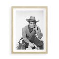 Plakat w ramie 50x70 - Dziki Zachód - retro zdjęcie, czarno białe - rama drewno