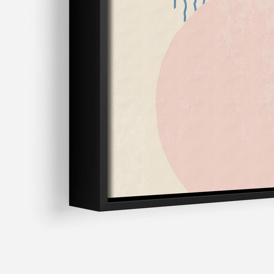 Obraz w ramie 50x50 - Migotliwe Wzory - geometryczne kształty, koła - rama czarna