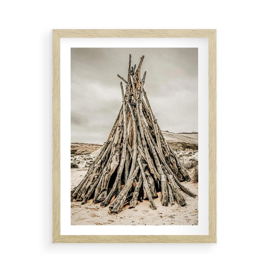 Plakat w ramie 50x70 - Ciepło Przeszłości - retro fotograia, odcienie sepii - rama drewno