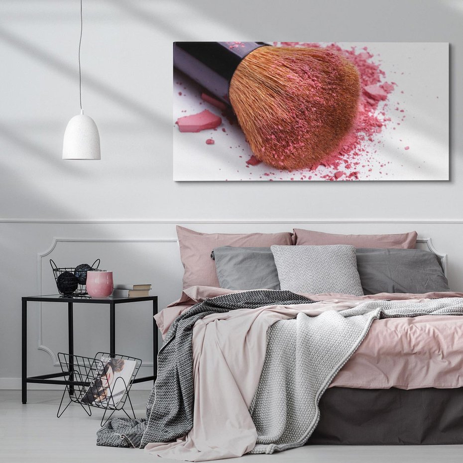 Obraz na płótnie 120x60 - Makijaż w kolorze pędzla - makijaż, pędzel