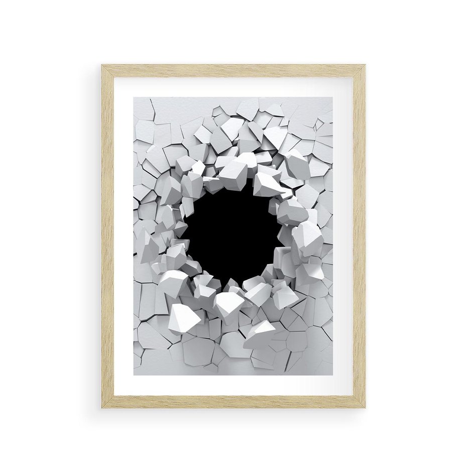 Plakat w ramie 30x40 - Nowoczesna Abstrakcja - grafika, nowoczesna - rama drewno