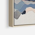 Obraz w ramie 80x120 - Dynamiczne Góry - akwarelowe graficzne góry, krajobraz - rama drewno