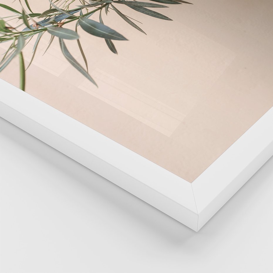 Zestaw obrazy w ramie 30x40 galeria - Beż, podróż, okiennica - rama biała