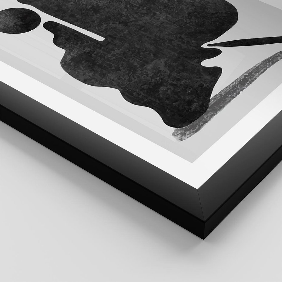 Plakat w ramie 30x40 - Abstrakcyjna Japońska Sztuka - abstrakcja, sztuka japońska - rama czarna