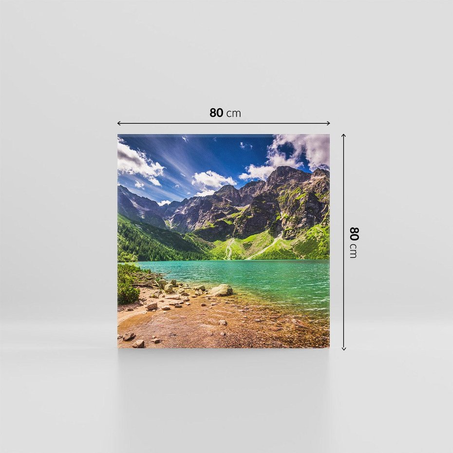 Obraz na płótnie 80x80 - Urok gór i jezior - góry, jezioro