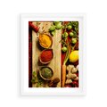 Plakat w ramie 40x50 - Smakowy Zmysł - przyprawy, kuchnia - rama biała