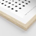 Plakat w ramie 40x50 - Boho Sztuka Wolości - minimalistyczny plakat, czarne kropki na białymtle - rama drewno