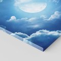 Obraz na płótnie 30x30 - Księżycowe Chmury - księżyc, chmury