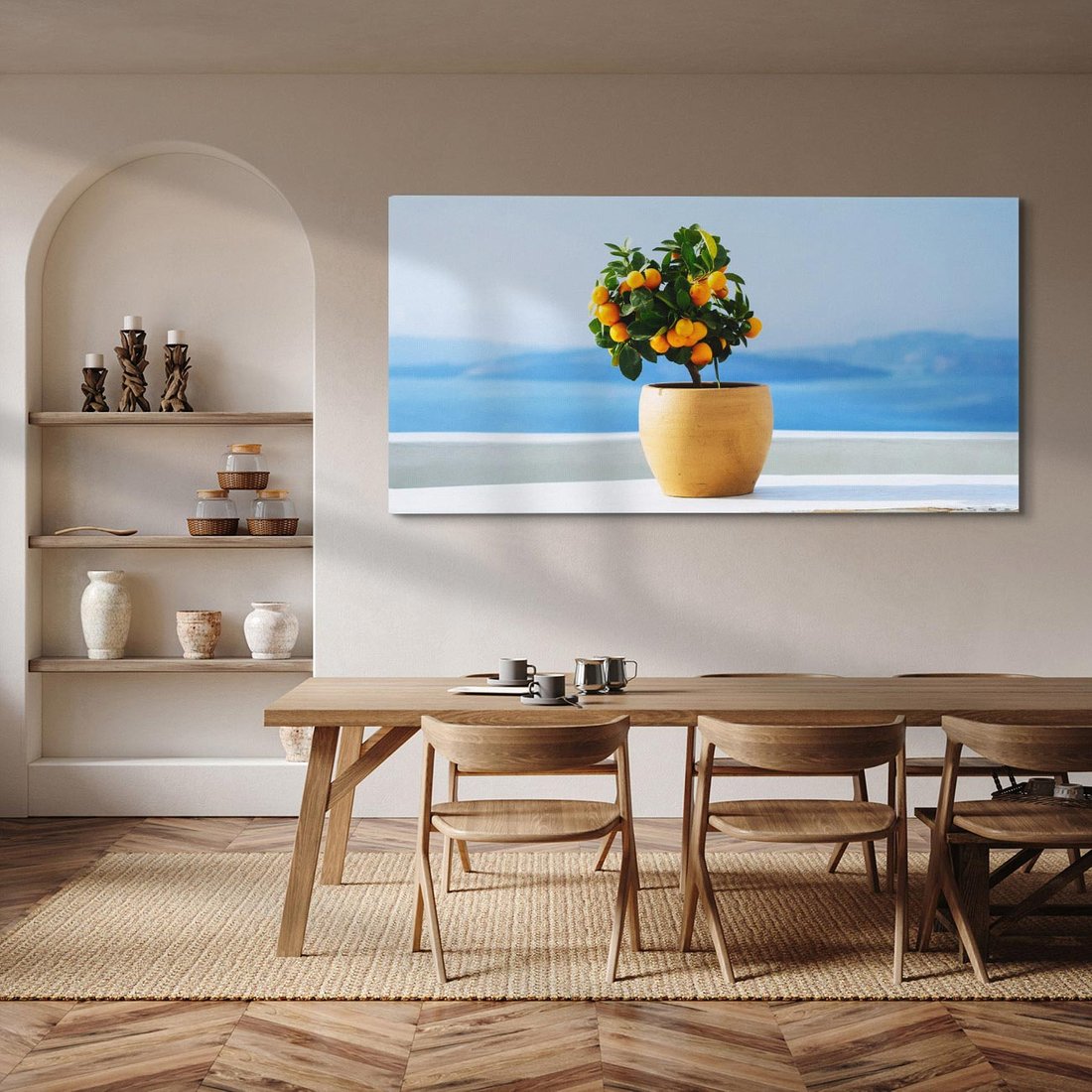 Obraz na płótnie 140x70 - Uroki Santorini - Santorini, Grecja