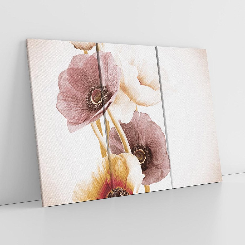 Obraz na płótnie 120x80 - Eksplozja kolorów - akwarela, maki