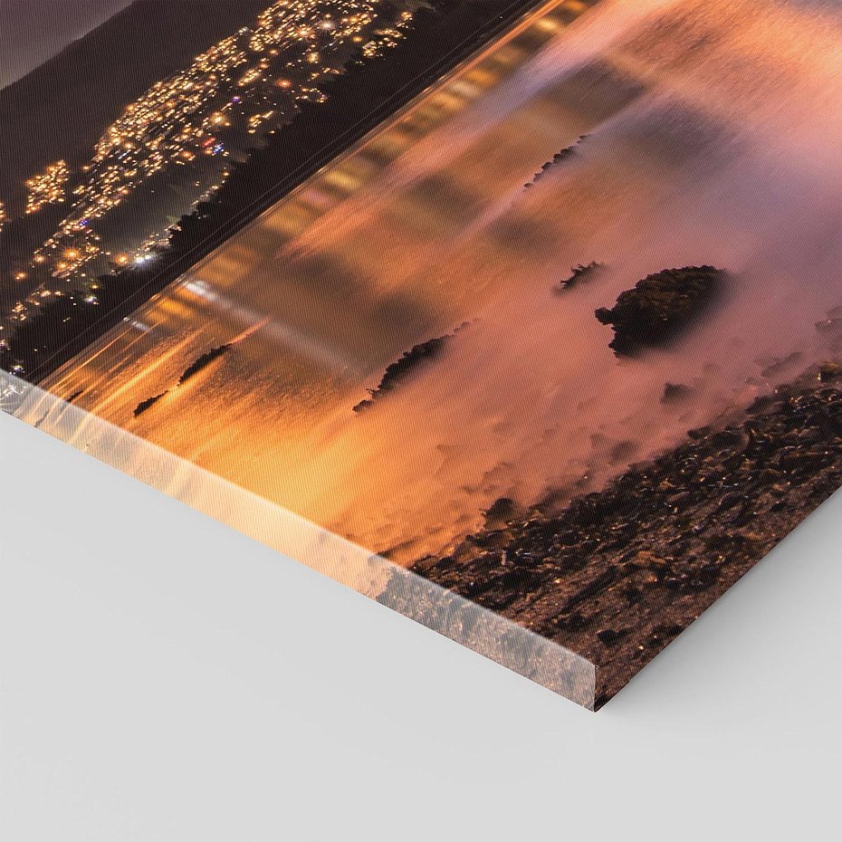 Obraz na płótnie 70x100 - Most nocą w Kanadzie - Kanada, most