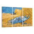 Obraz na płótnie 120x80 - "The Siesta " (1890) Vincent van Gogh - Reprodukcja - reprodukcja, obraz na płótnie