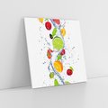 Obraz na płótnie 70x70 - Kulinarne Inspiracje - owoce, woda