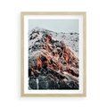 Plakat w ramie 50x70 - Zima na Szczycie - góry, zima - rama drewno