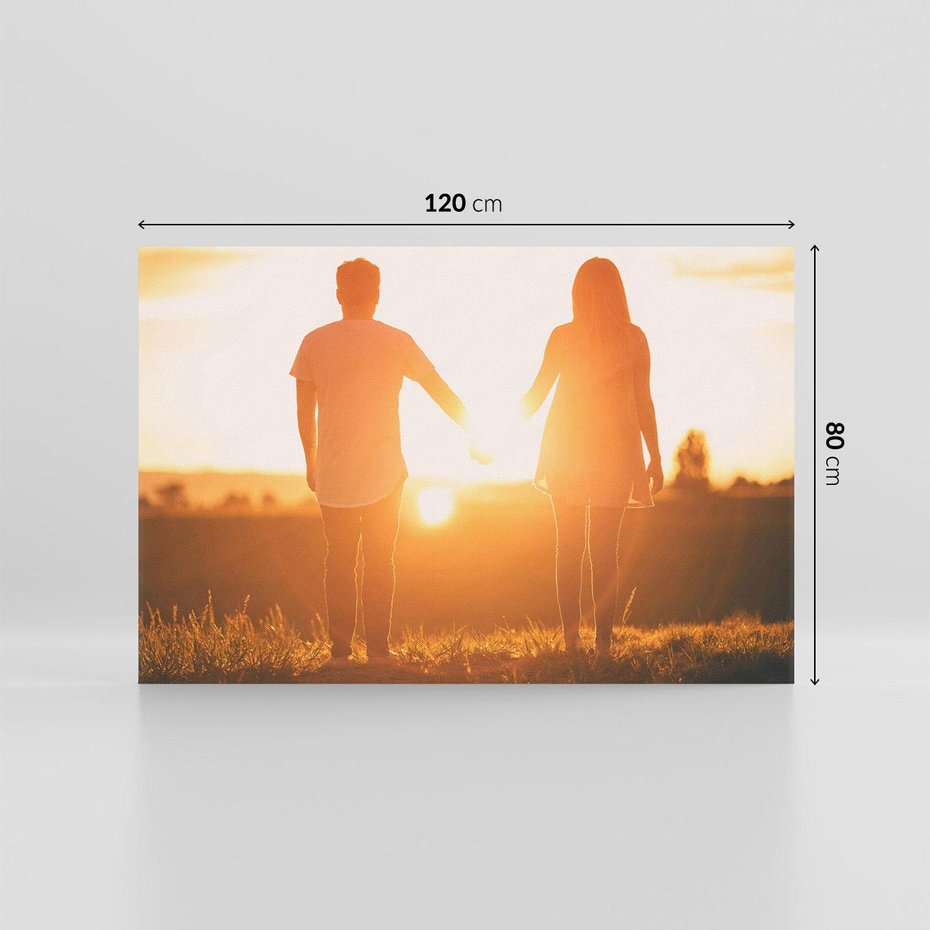 Obraz na płótnie 120x80 - Para - Miłość Wspólnych Chwil - para, miłość