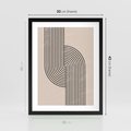 Plakat w ramie 30x40 - Puls Abstrakcji - abstrakcyjne linie, geometria - rama czarna