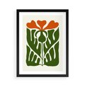 Plakat w ramie 50x70 - Minimalistyczny Urok Kwiatu - kwiat, sztuka nowoczesna - rama czarna