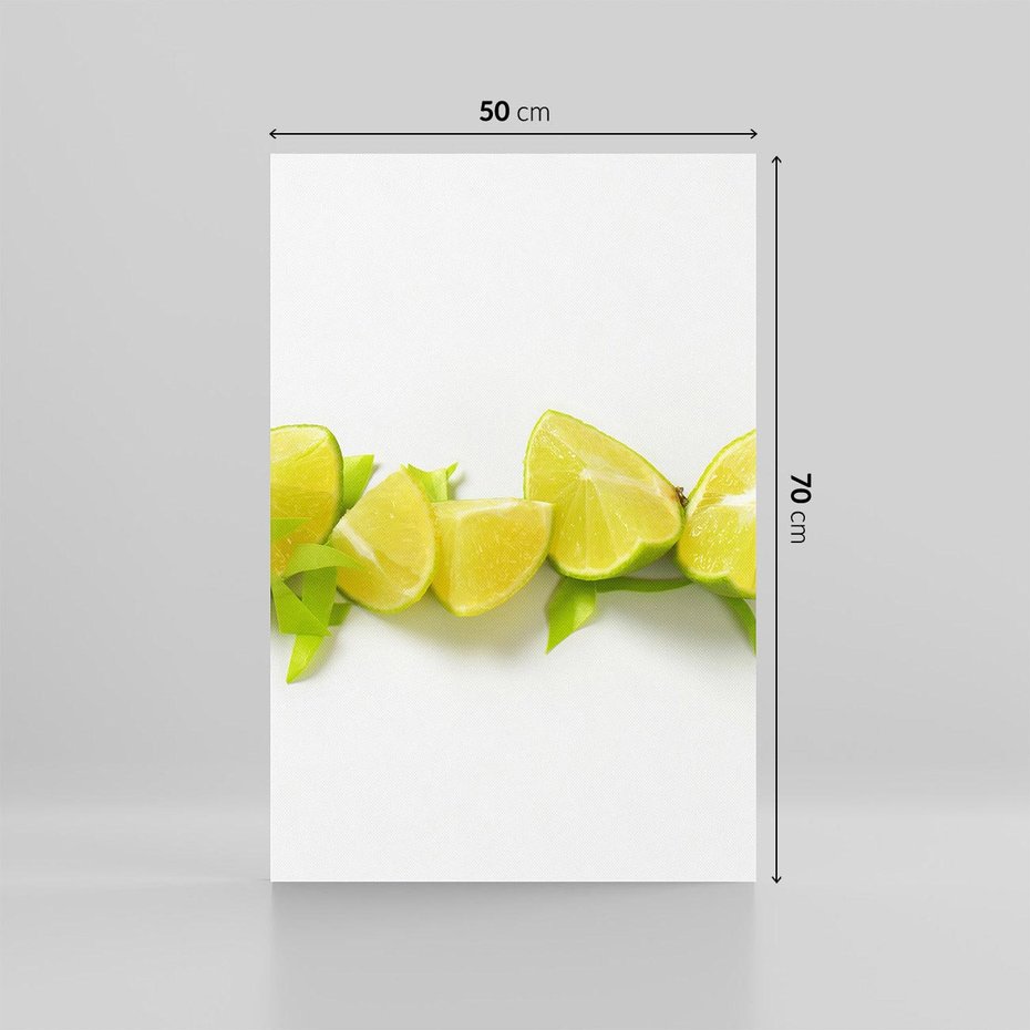 Obraz na płótnie 50x70 - owocowa eksplozja - limonki, owoce