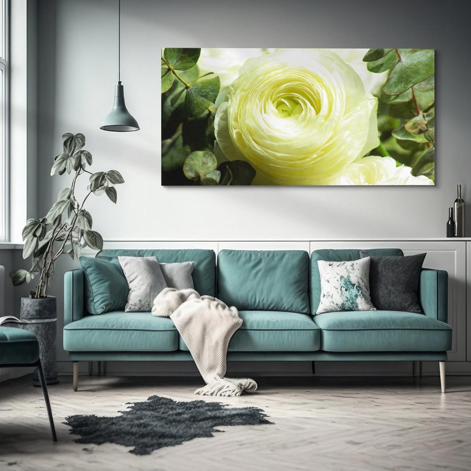 Obraz na płótnie 120x60 - Kwiatowa Harmonia - kwiat, kwiaty