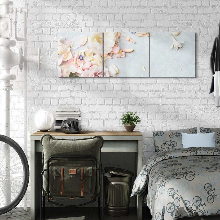 Obraz na płótnie 120x40 - Róże: kwiatowy urok - róże, kwiaty