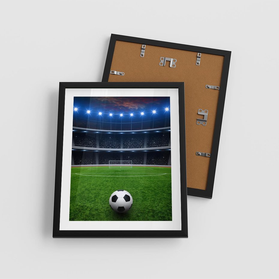 Plakat w ramie 40x50 - Piłka nożna - gol! - piłka nożna, gol - rama czarna