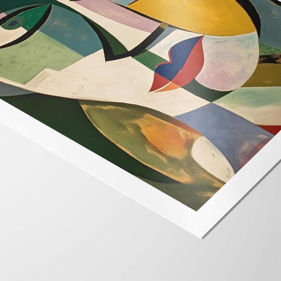 Plakat bez ramy 40x50 - Kolorowe Dziwne Wyobrażenia - abstrakcyjny obraz, olejny