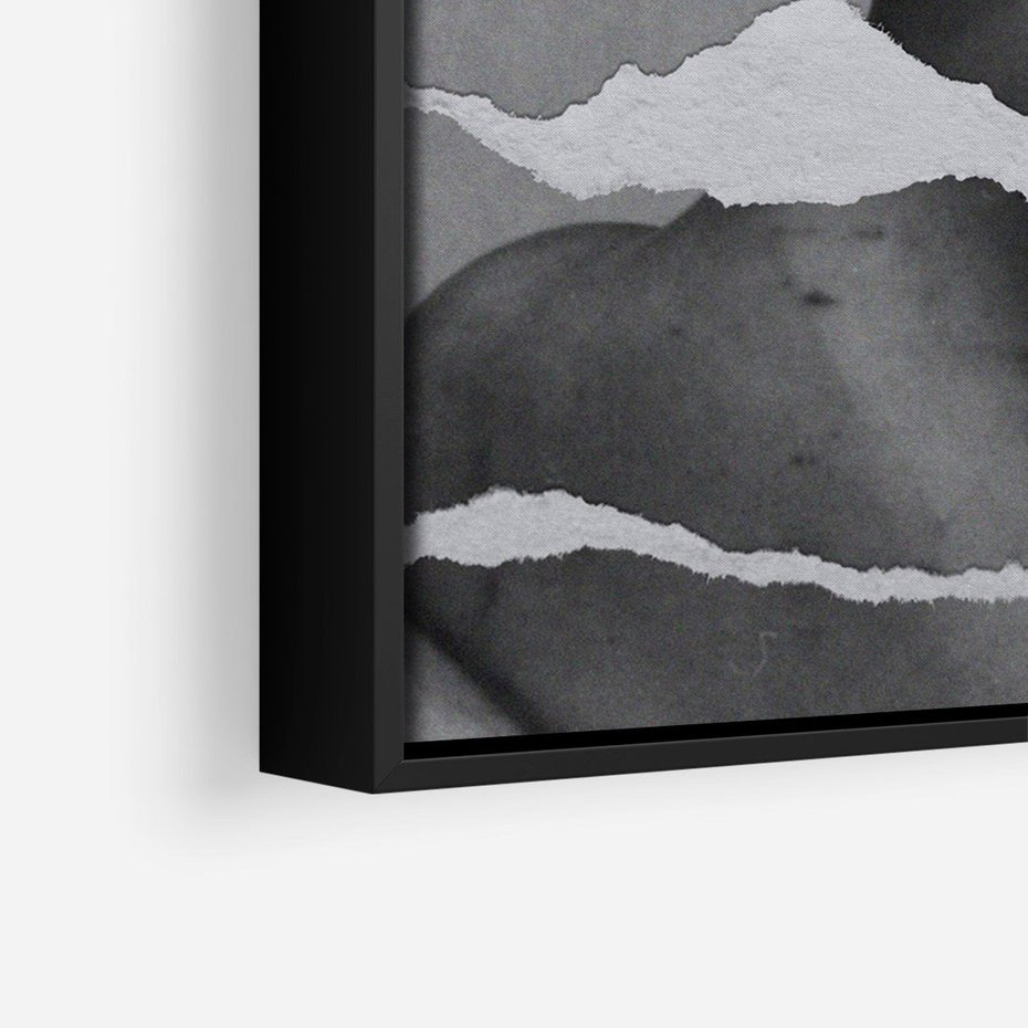 Obraz w ramie 50x70 - Kolaż z Antyczną Rzeźbą - antyczna rzeźba, kolaż ze zdjęć - rama czarna