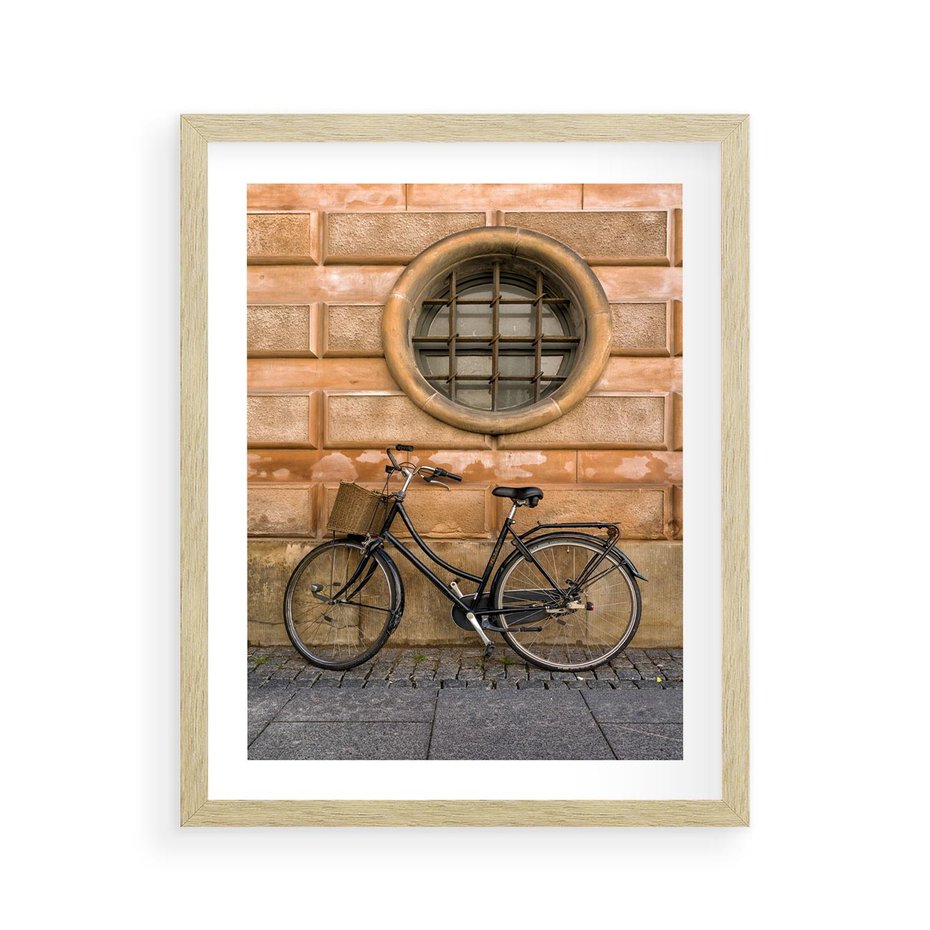 Plakat w ramie 40x50 - Holenderska Ikona - rower, Holandia - rama drewno