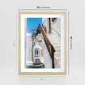 Plakat w ramie 30x40 - Schody Uliczką W dół - schody, uliczka - rama drewno