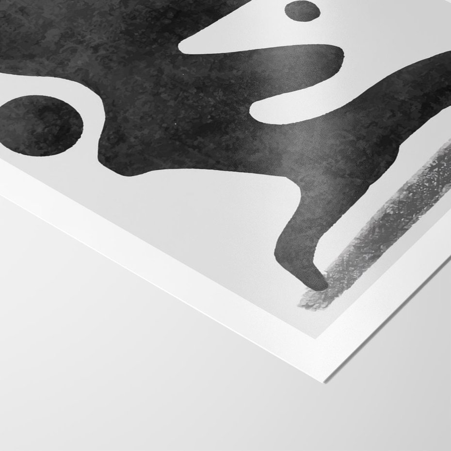 Plakat bez ramy 40x50 - Abstrakcja w Monochromii - nowoczesna grafika, abstrakcja