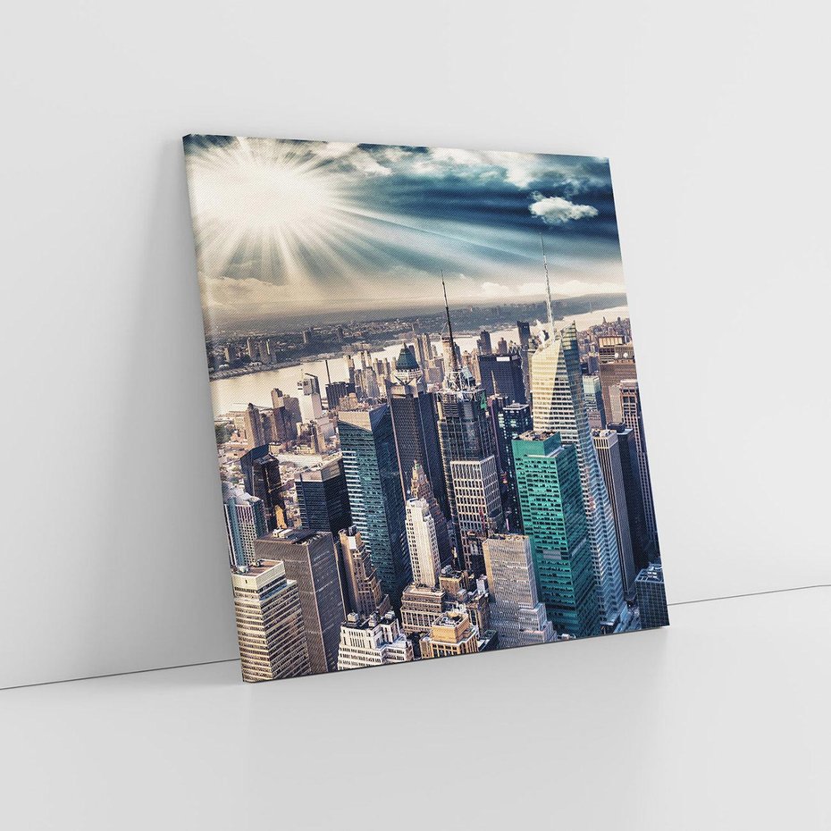 Obraz na płótnie 80x80 - Nowy York w pełnym blasku - Nowy York, miasto