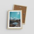 Plakat w ramie 30x40 - Inspirujący Pejzaż - ścieżka, górska - rama drewno