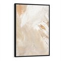 Obraz w ramie 50x70 - Elegancja w Złocistym Chaosie - złoto beż, abstrakcja - rama czarna