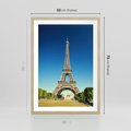 Plakat w ramie 50x70 - Ikoniczny symbol miasta - wieża, Eiffla - rama drewno