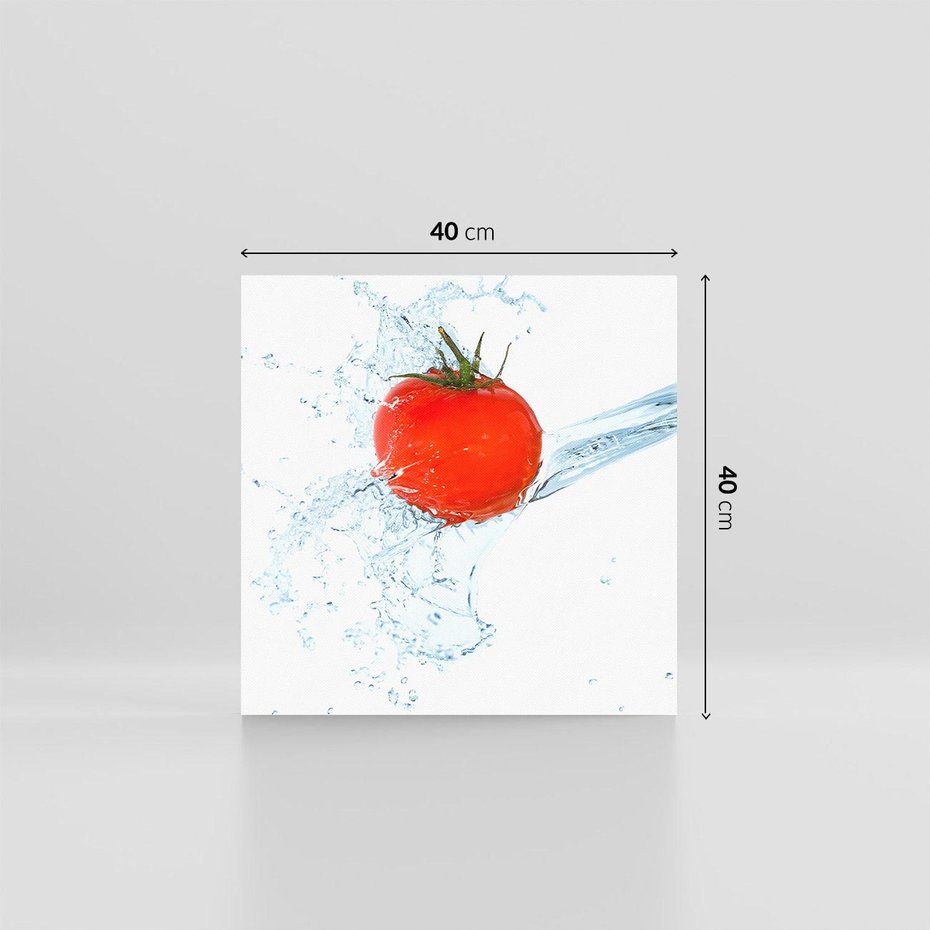 Obraz na płótnie 40x40 - Apetyczna KuchniaNowoczesna Ekspresja - pomidor, jedzenie