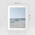 Plakat w ramie 40x50 - Spokój nad Brzegiem - plaża, morze - rama biała