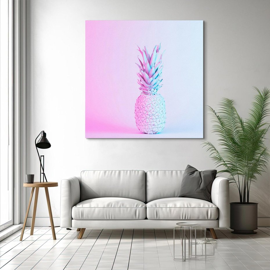 Obraz na płótnie 30x30 - Ananas Abstrakcja - ananas, abstrakcja